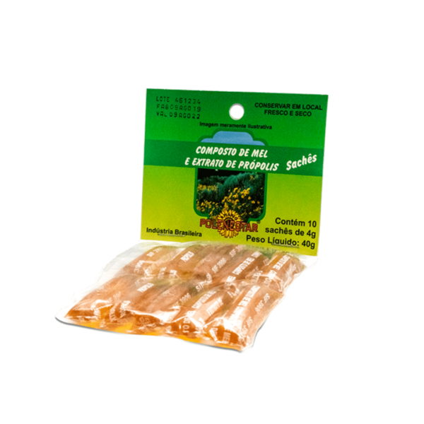 Composto de Mel e Extrato de Própolis Polenectar® - 10 Sachês 4g